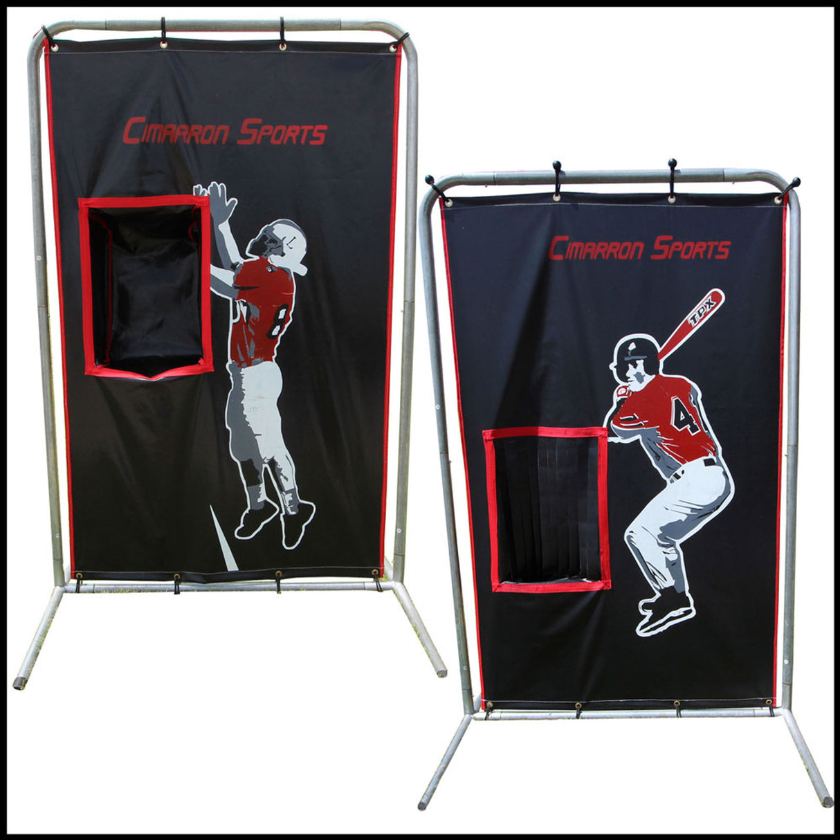Cimarron Sports 2-Sport Catcher Vinyl Backstop with Frame 2SCBSF