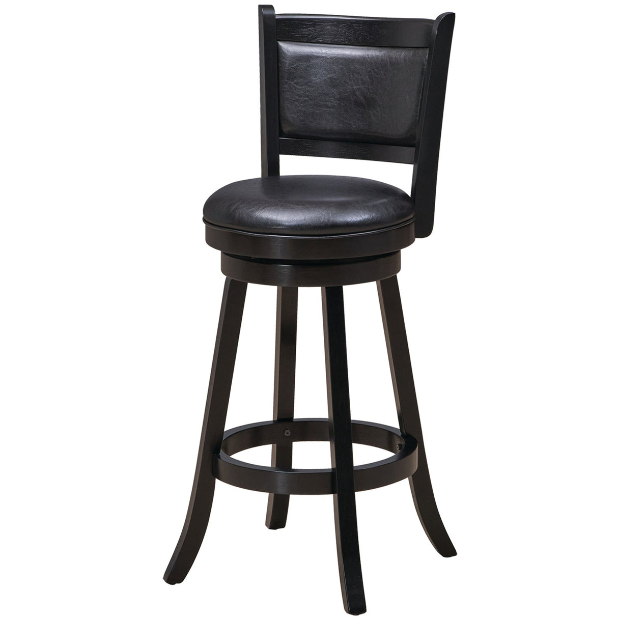 Ram Game Room - BACKED BARSTOOL - BLACK - BBSTL BLK