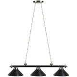 RAM Game Room 3 LT-54" BILLIARD LIGHT-LEATHER/BLACK B54-LTHR BLK
