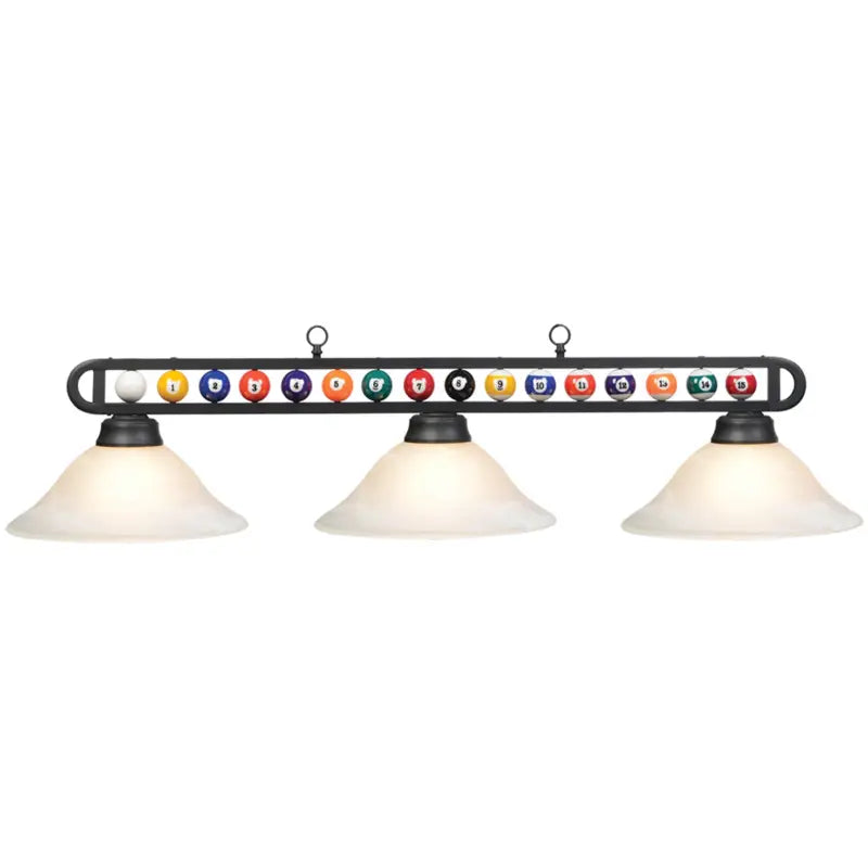 RAM Game Room 55" MB/WHITE BILLIARD BALL FIXTURE BB-55 MB/WH