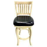 Ram Game Room Backed Barstool Square Seat Antique White – BBSTL2 AW