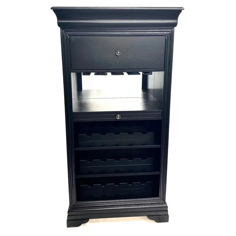 Ram Game Room Bar Cabinet with Wine Rack Black – BRCB2 BLK