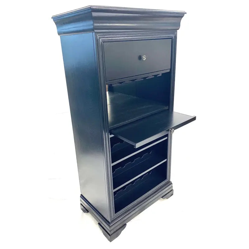 Ram Game Room Bar Cabinet with Wine Rack Black – BRCB2 BLK