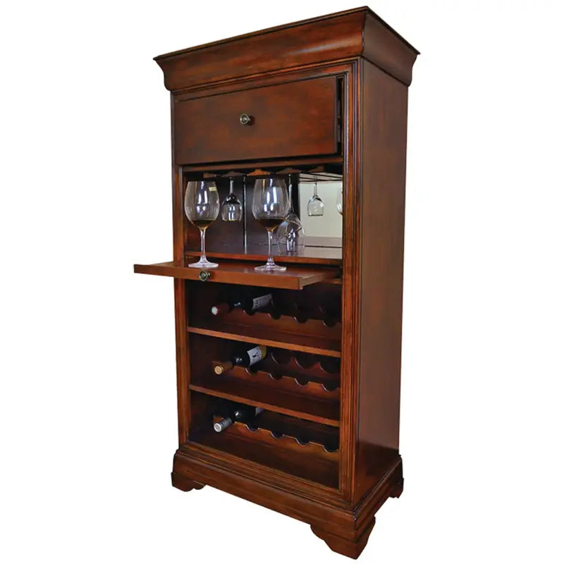 Ram Game Room Bar Cabinet with Wine Rack Chestnut – BRCB2 CN
