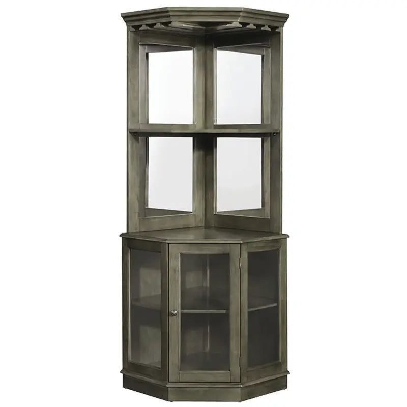Ram Game Room Corner Bar Cabinet English Tudor – BRCB4 SL