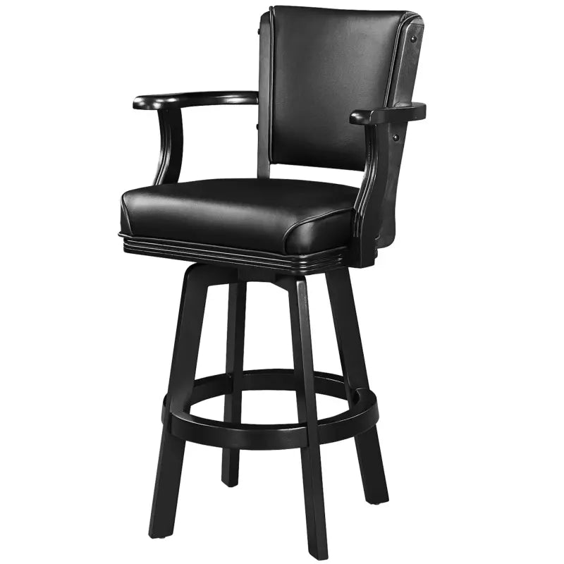 Ram Game Room Swivel Barstool With Arms Black – BSTL2 BLK