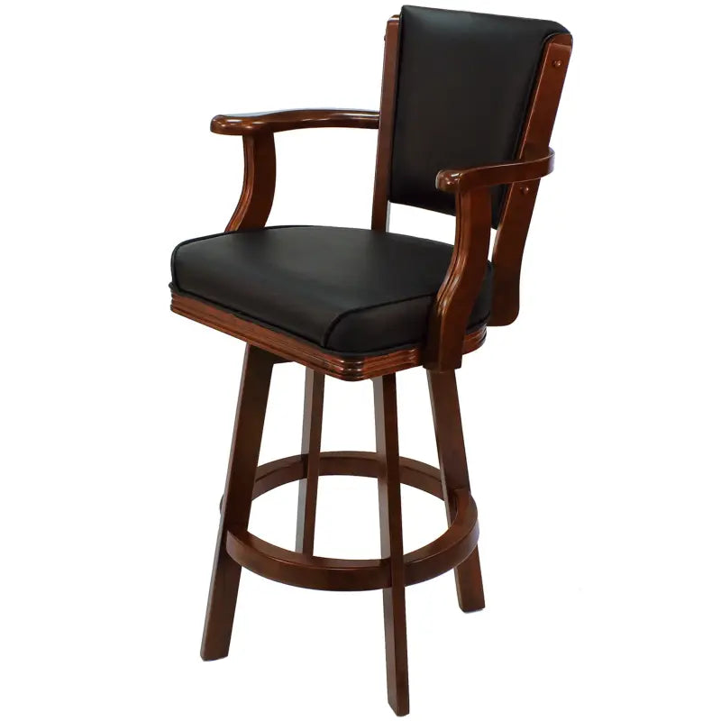 Ram Game Room Swivel Barstool With Arms English Tudor – BSTL2 ET
