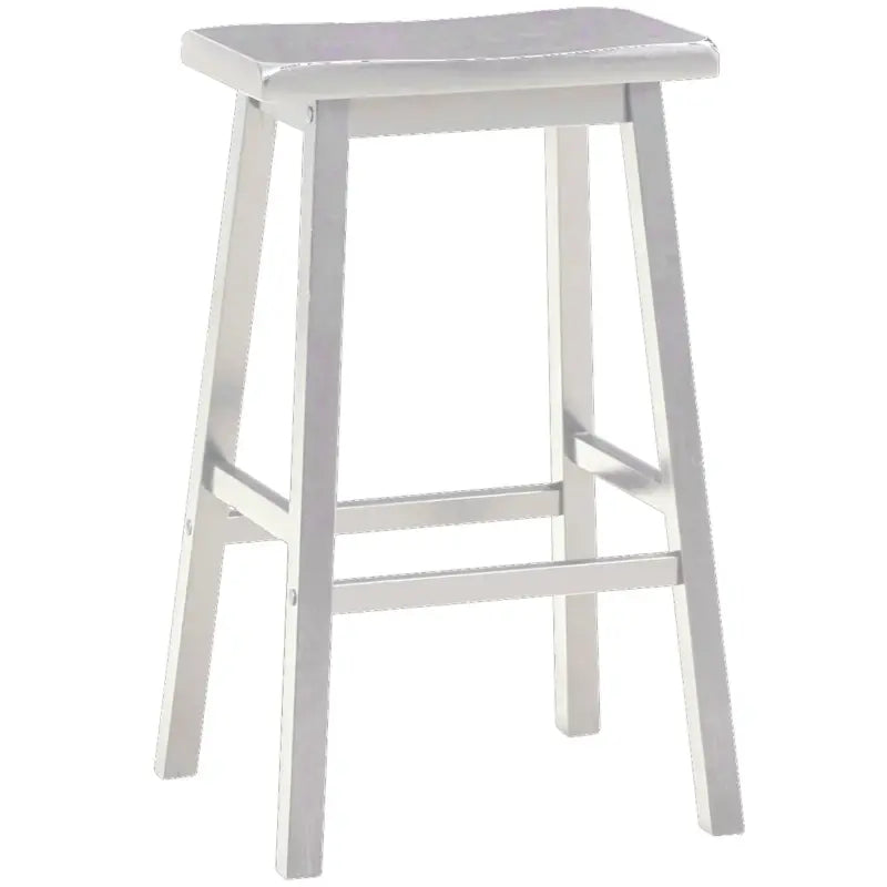 Ram Game Room Backless Saddle Barstool Antique White – BSTL3 AW