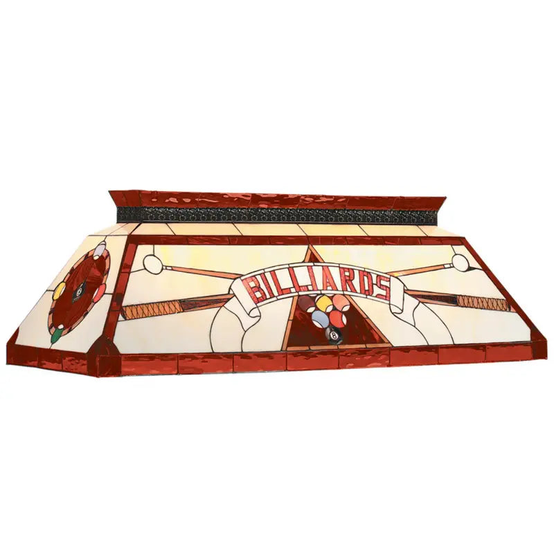 RAM Game Room 44" TIFFANY BILLIARD LIGHT-RED CF BILLIARD RED