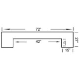 Ram Game Room - 72" BAR - CHESTNUT - DBAR72 CN