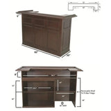 Ram Game Room - 72" BAR - CHESTNUT - DBAR72 CN