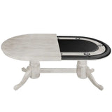 Ram Game Room 84" TEXAS HOLD'EM GAME TABLE - ANTIQUE WHITE GTBL84 AW