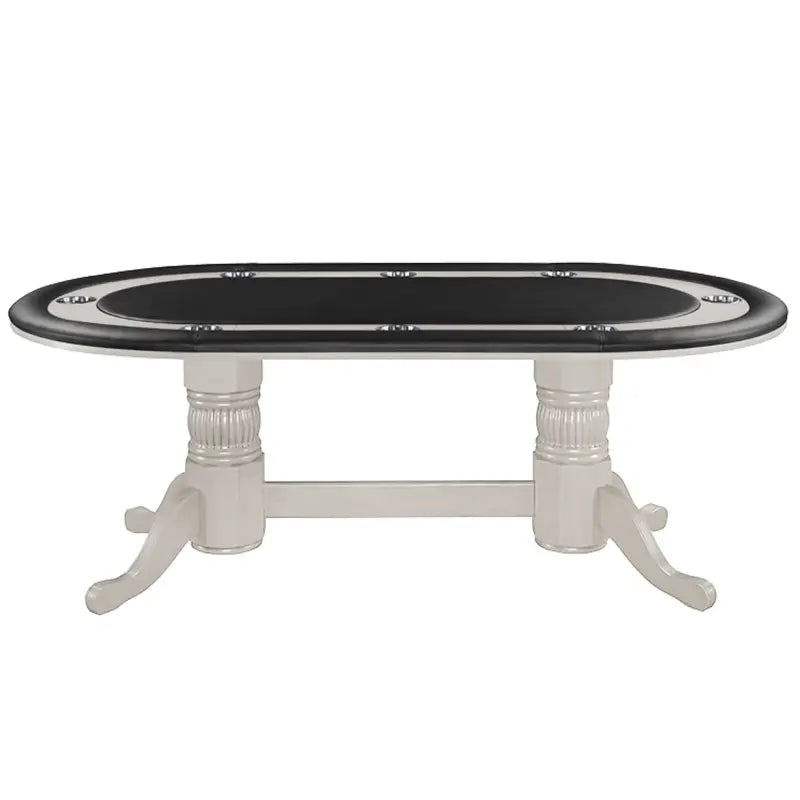 Ram Game Room 84" TEXAS HOLD'EM GAME TABLE - ANTIQUE WHITE GTBL84 AW