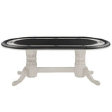 Ram Game Room 84" TEXAS HOLD'EM GAME TABLE - ANTIQUE WHITE GTBL84 AW