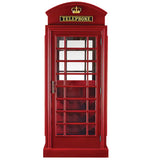 Ram Game Room OLD ENGLISH TELEPHONE BOOTH BAR CABINET OEBRCB - RED