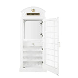 Ram Game Room OLD ENGLISH TELEPHONE BOOTH BAR CABINET OEBRCB - WHITE