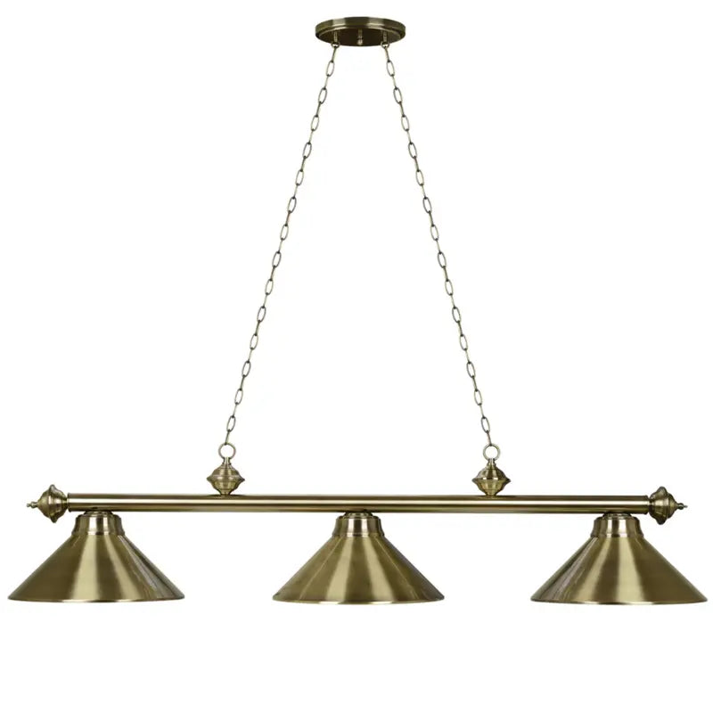 RAM Game Room 54" 3LT BILLIARD LIGHT- ANTIQUE BRASS PR54 AB