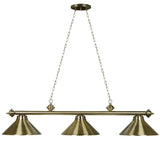 RAM Game Room 54" 3LT BILLIARD LIGHT- ANTIQUE BRASS PR54 AB