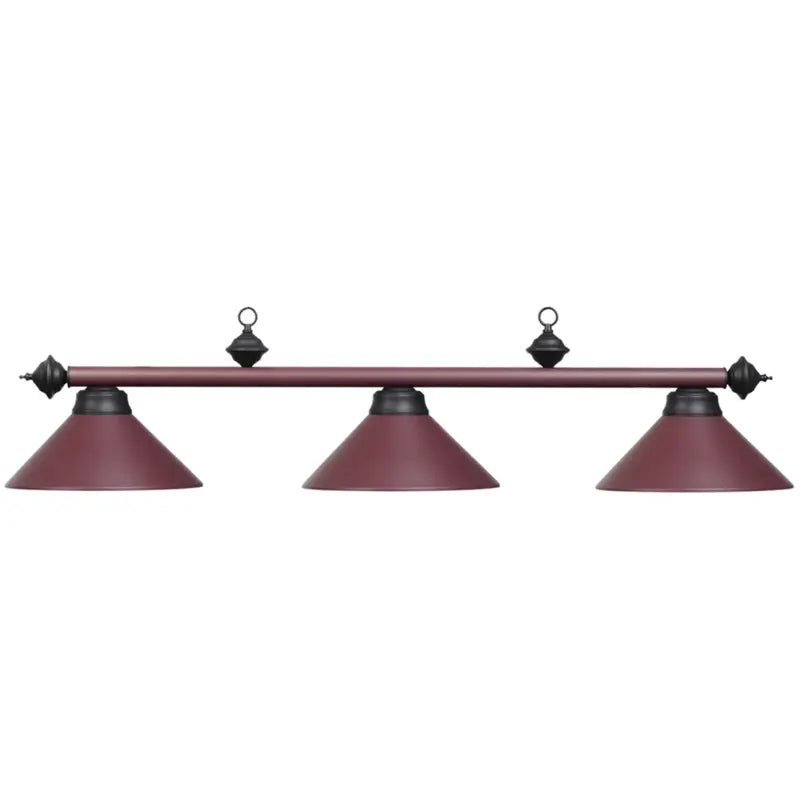 RAM Game Room 54" 3LT BILLIARD LIGHT- MATTE BURGANY PR54 MBG