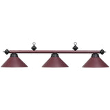 RAM Game Room 54" 3LT BILLIARD LIGHT- MATTE BURGANY PR54 MBG