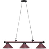 RAM Game Room 54" 3LT BILLIARD LIGHT- MATTE BURGANY PR54 MBG