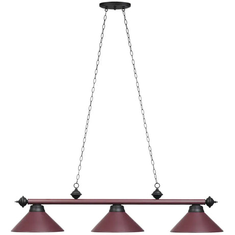 RAM Game Room 54" 3LT BILLIARD LIGHT- MATTE BURGANY PR54 MBG