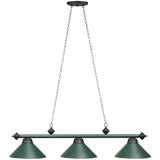 RAM Game Room 54" 3LT BILLIARD LIGHT- MATTE GREEN PR54 MGR