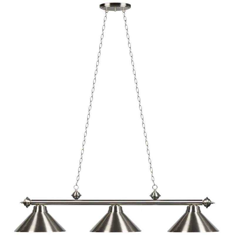 RAM Game Room 54" 3LT BILLIARD LIGHT- STAINLESS PR54 ST