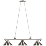 RAM Game Room 54" 3LT BILLIARD LIGHT- STAINLESS PR54 ST