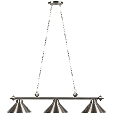 RAM Game Room 54" 3LT BILLIARD LIGHT- STAINLESS PR54 ST