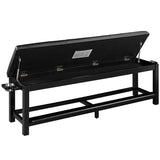 Ram Game Room SPECTATOR STORAGE BENCH-BLACK SBENCH BLK